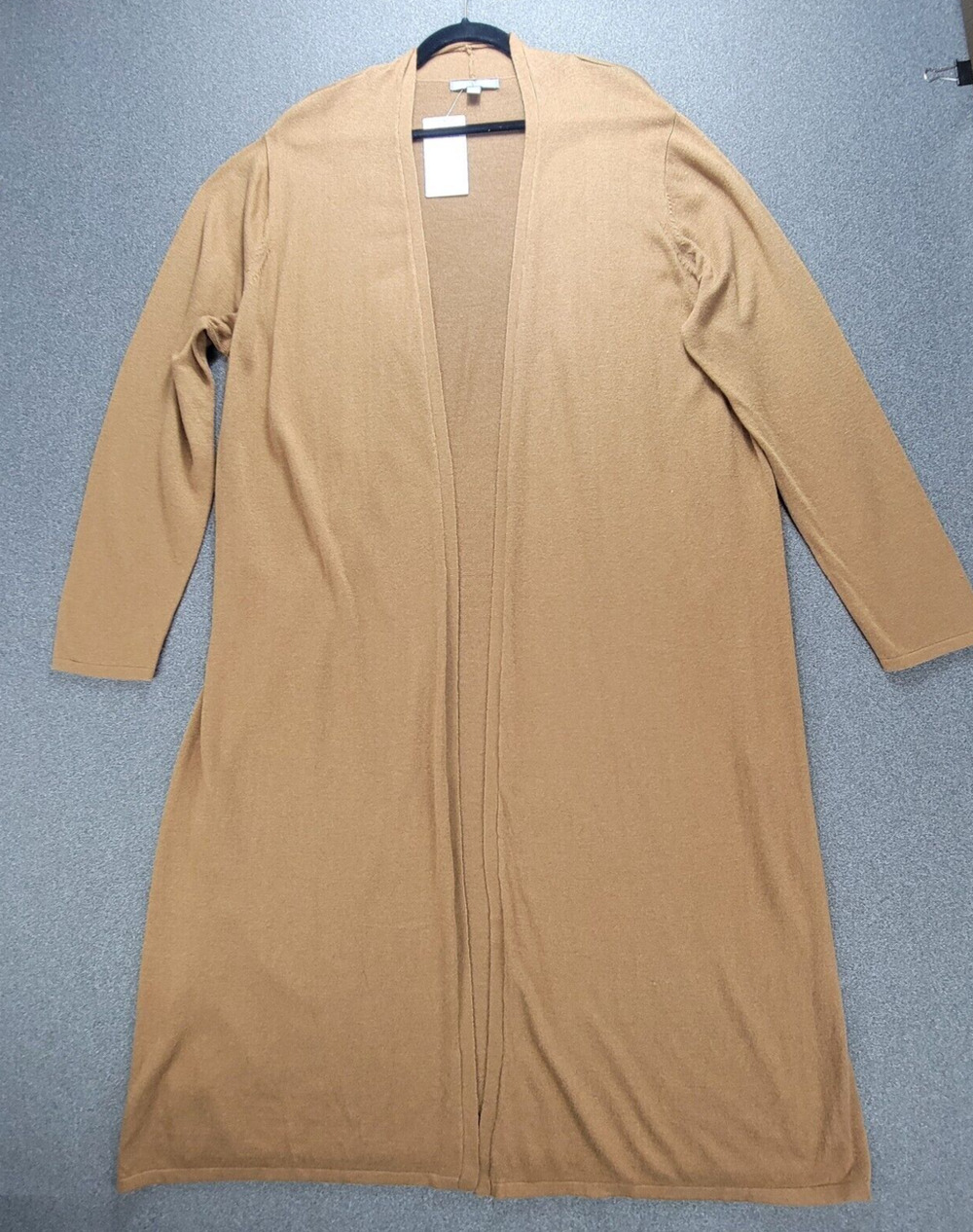 Jessica London 22/24 Brown Cashmere Blend Long Duster Cardigan